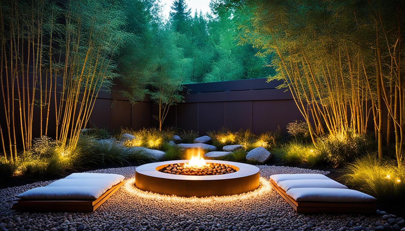 Outdoor meditation area